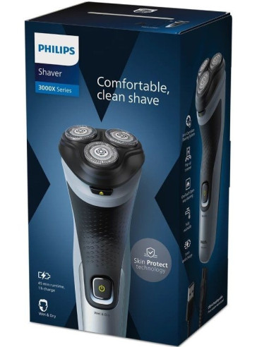 PHILIPS AFEITADORA SERIE 3000X X3063 RECARGABLE / 2 ACCESORIOS