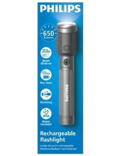 PHILIPS LINTERNA LED RECARCABLE USB-C 650lm / 350m 2