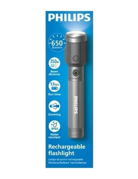 PHILIPS LINTERNA LED RECARCABLE USB-C 650lm / 350m