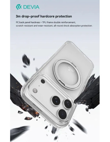 DEVIA CARCASA MAGNETIC SOPORTE IPHONE 18 PRO MAX/ 17 PRO MAX