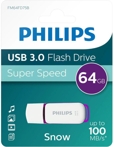 PHILIPS PENDRIVE 3.0 64GB MAGIC PURPLE