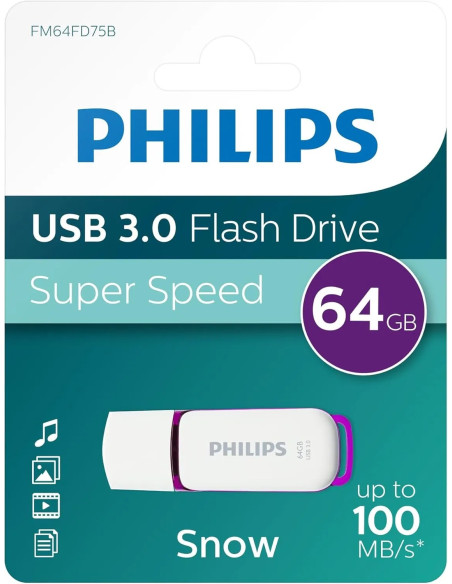 PHILIPS PENDRIVE 3.0 64GB MAGIC PURPLE