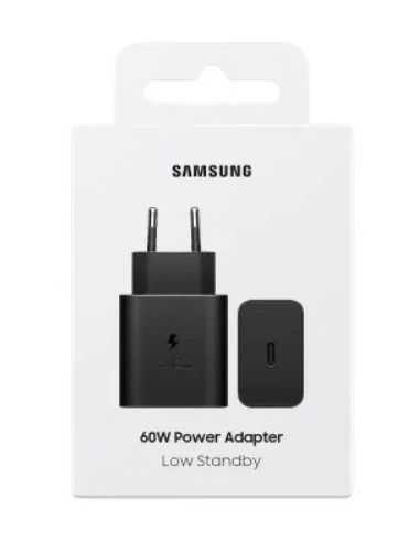 SAMSUNG CARGADOR 60W USBc NEGRO