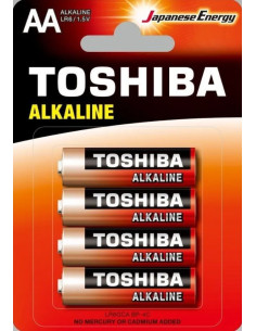 TOSHIBA PACK 4 PILAS AA LR6/ 1.5V/ ALCALINAS