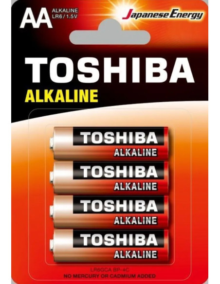 TOSHIBA PACK 4 PILAS AA LR6/ 1.5V/ ALCALINAS