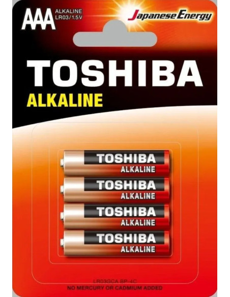 TOSHIBA PACK 4 PILAS AAA LR03/ 1.5V/ ALCALINAS
