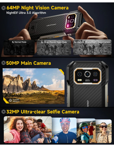 ULEFONE SMARTPHONE RUGERIZADO ARMOR 27 12GB/ 256GB/ 6.78"/ NEGRO