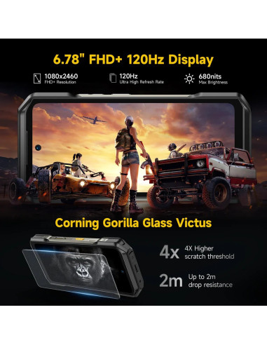 ULEFONE SMARTPHONE RUGERIZADO ARMOR 27 12GB/ 256GB/ 6.78"/ NEGRO