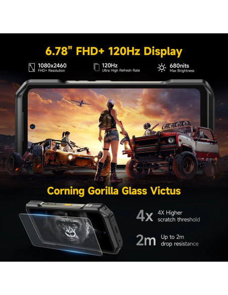 ULEFONE SMARTPHONE RUGERIZADO ARMOR 27 12GB/ 256GB/ 6.78"/ NEGRO