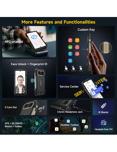 ULEFONE SMARTPHONE RUGERIZADO ARMOR 27 12GB/ 256GB/ 6.78"/ NEGRO