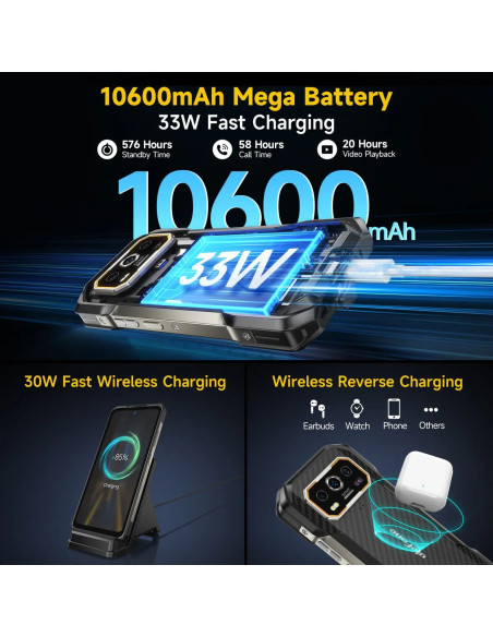 ULEFONE SMARTPHONE RUGERIZADO ARMOR 27 12GB/ 256GB/ 6.78"/ NEGRO