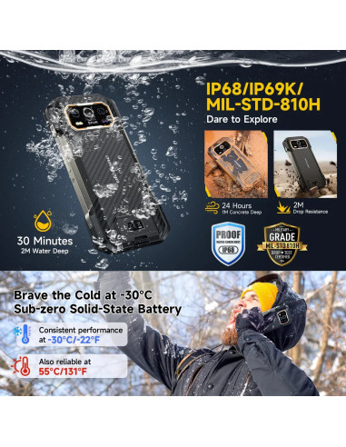 ULEFONE SMARTPHONE RUGERIZADO ARMOR 27T PLUS 12GB/ 256GB/ 6.78"/ NEGRO