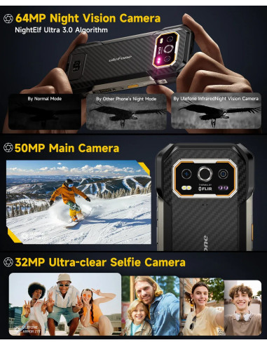 ULEFONE SMARTPHONE RUGERIZADO ARMOR 27T PLUS 12GB/ 256GB/ 6.78"/ NEGRO