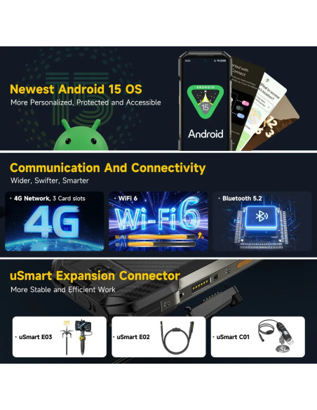 ULEFONE SMARTPHONE RUGERIZADO ARMOR 27T PLUS 12GB/ 256GB/ 6.78"/ NEGRO