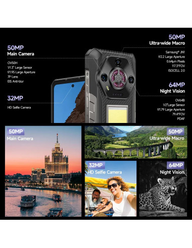 ULEFONE SMARTPHONE RUGERIZADO ARMOR 30 12GB/ 512GB/ 6.95"/ NEGRO