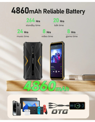 ULEFONE SMARTPHONE RUGERIZADO ARMOR X12 PRO 4GB/ 64GB/ 5.45"/ NEGRO