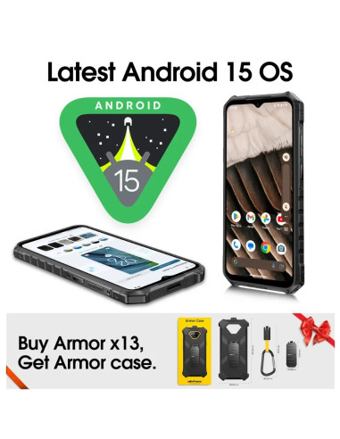 ULEFONE SMARTPHONE RUGERIZADO ARMOR X13 6GB/ 64GB/ 6.52"/ NEGRO