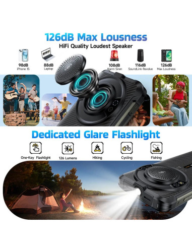 ULEFONE SMARTPHONE RUGERIZADO RUGKING 8GB/ 256GB/ 5.99"/ NEGRO