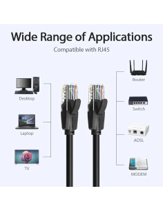 VENTION CABLE RED RJ45 IBEBF CAT.6/ 1m/ NEGRO 2