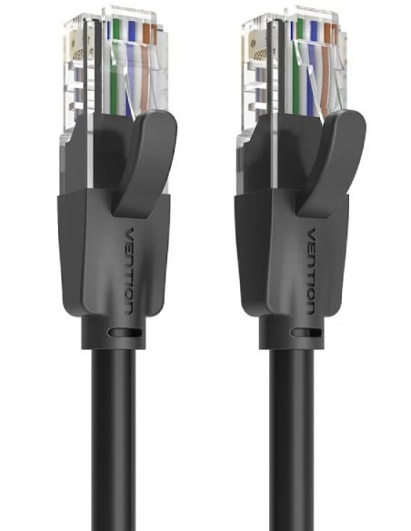 VENTION CABLE RED RJ45 IBEBF CAT.6/ 1m/ NEGRO