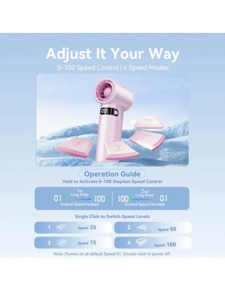 VENTION VENTILADOR PORTÁTIL / CON PATALLA 17,000 RPM ROSA