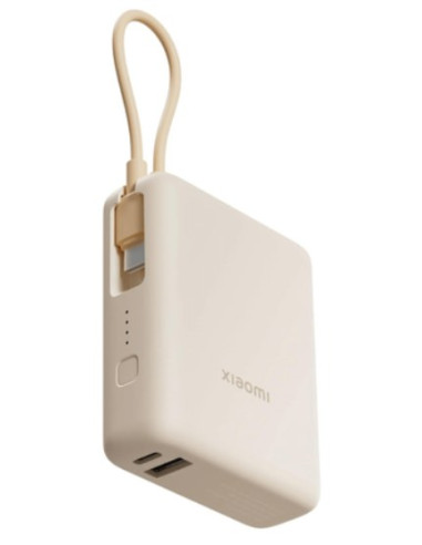 XIAOMI BATERIA AUXILIAR 10000mAh/ 33W/ CABLE INTEGRADO BEIGE