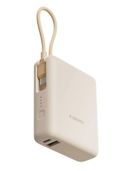 XIAOMI BATERIA AUXILIAR 10000mAh/ 33W/ CABLE INTEGRADO BEIGE