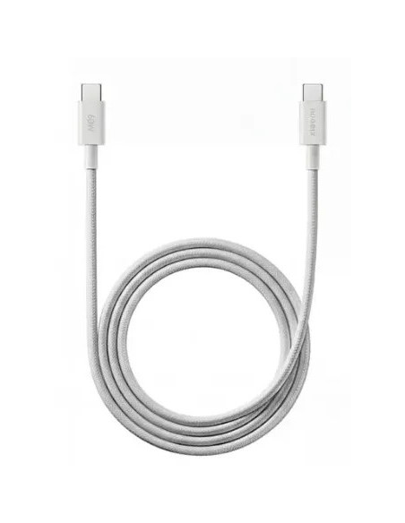 XIAOMI CABLE TRENZADO 3A 60W 1m USBc - USBc BLANCO