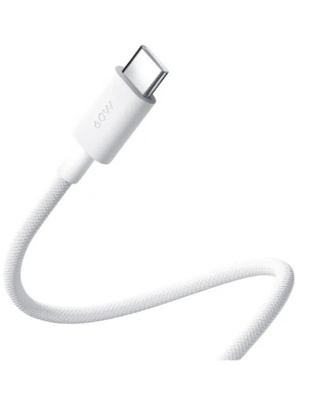 XIAOMI CABLE TRENZADO 3A 60W 1m USBc - USBc BLANCO