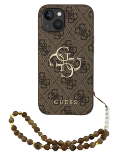 GUESS CARCASA 4G STRAP IPHONE 17e/16e MARRON