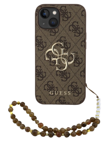 GUESS CARCASA 4G STRAP IPHONE 17e/16e MARRON