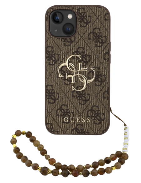 GUESS CARCASA 4G STRAP IPHONE 17e/16e MARRON