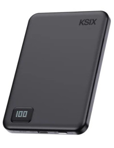 KSIX BATERIA MAGNETICA SLIM DISPLAY 5000mAh PD 20W NEGRO 2