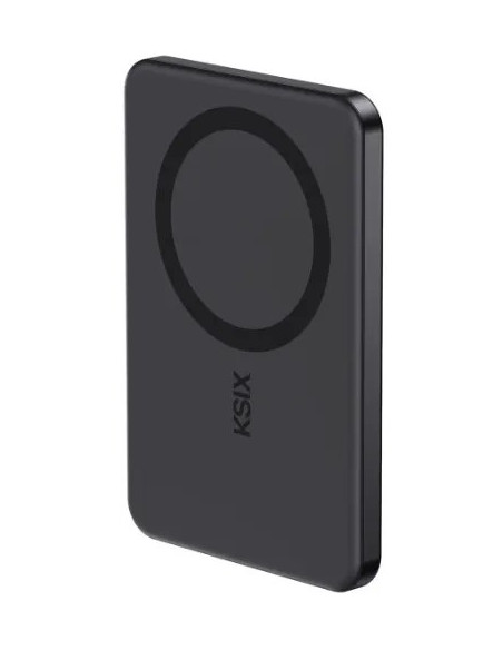 KSIX BATERIA MAGNETICA SLIM DISPLAY 5000mAh PD 20W NEGRO