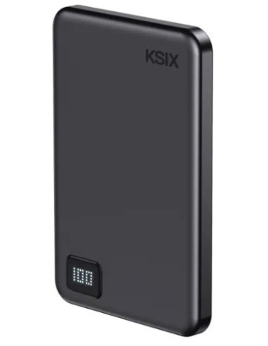 KSIX BATERIA MAGNETICA SLIM DISPLAY 5000mAh PD 20W NEGRO