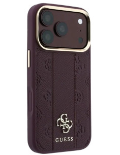 GUESS CARCASA MAGSAFE 4G PEONY STRIPE IPHONE 18 PRO MAX/17 PRO MAX BURDEOS 2