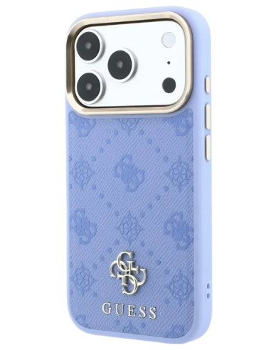 GUESS CARCASA MAGSAFE PEONY 4G SMALL LOGO IPHONE 18 PRO MAX/17 PRO MAX AZUL GLACIAL