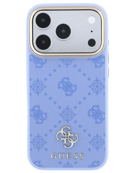 GUESS CARCASA MAGSAFE PEONY 4G SMALL LOGO IPHONE 18 PRO MAX/17 PRO MAX AZUL GLACIAL