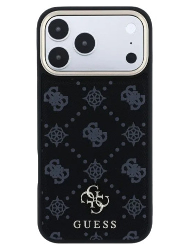 GUESS CARCASA MAGSAFE PEONY 4G SMALL LOGO IPHONE 18 PRO MAX/17 PRO MAX NEGRO