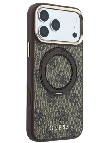 GUESS CARCASA MAGSAFE SOPORTE 360º 4G IPHONE 18 PRO MAX/17 PRO MAX MARRON