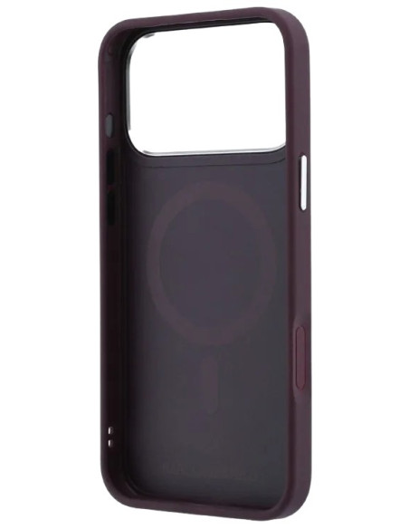 KARL LAGERFELD CARCASA MAGSAFE SOPORTE 360º K&C PIN IPHONE 18 PRO/17 PRO BURDEOS