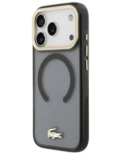 LACOSTE CARCASA MAGSAFE SHOCKPROOF IPHONE 18 PRO/17 PRO DORADO/NEGRO