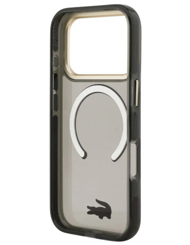 LACOSTE CARCASA MAGSAFE SHOCKPROOF IPHONE 18 PRO MAX/17 PRO MAX DORADO/NEGRO