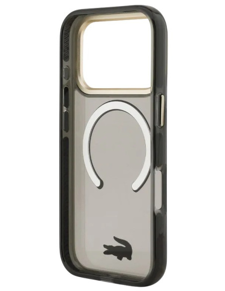 LACOSTE CARCASA MAGSAFE SHOCKPROOF IPHONE 18 PRO MAX/17 PRO MAX DORADO/NEGRO