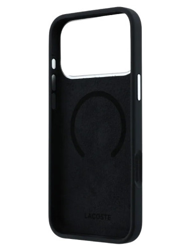 LACOSTE CARCASA SILICONE MAGSAFE RINGSTAND IPHONE 18 PRO MAX/17 PRO MAX NEGRO