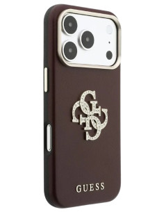 GUESS CARCASA 4G STRASS DIAMOND LOGO IPHONE 18 PRO MAX/17 PRO MAX BURDEOS 2