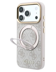 GUESS CARCASA MAGSAFE SOPORTE 360º 4G IPHONE 18 PRO MAX /17 PRO MAX ROSA 2
