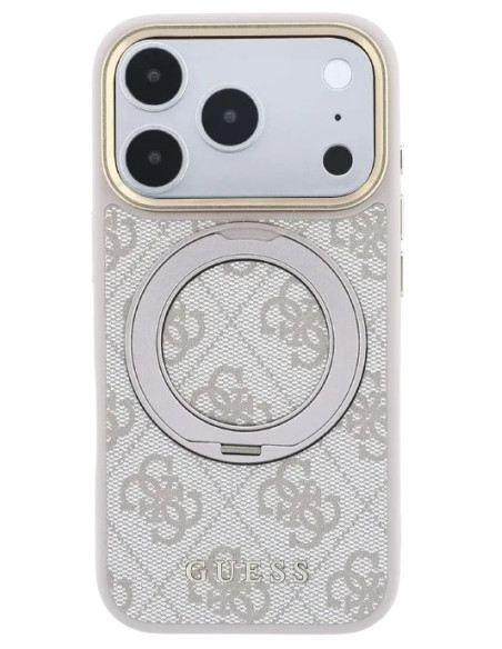 GUESS CARCASA MAGSAFE SOPORTE 360º 4G IPHONE 18 PRO MAX /17 PRO MAX ROSA