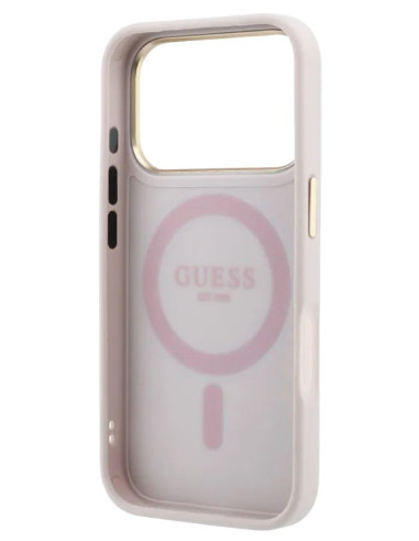 GUESS CARCASA MAGSAFE SOPORTE 360º 4G IPHONE 18 PRO MAX /17 PRO MAX ROSA