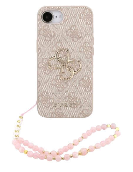 GUESS CARCASA 4G STRAP IPHONE 17e/16e ROSA